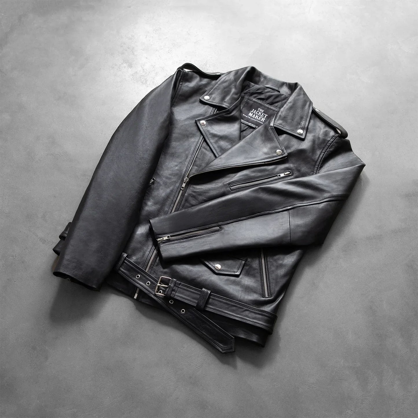 Men's Black Cowhide Leather Biker Jacket – Allaric Alley Style