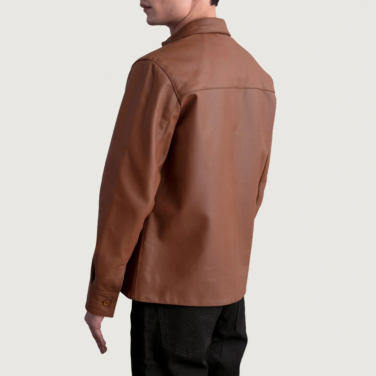 Scout Matte Brown Leather Shirt SH95