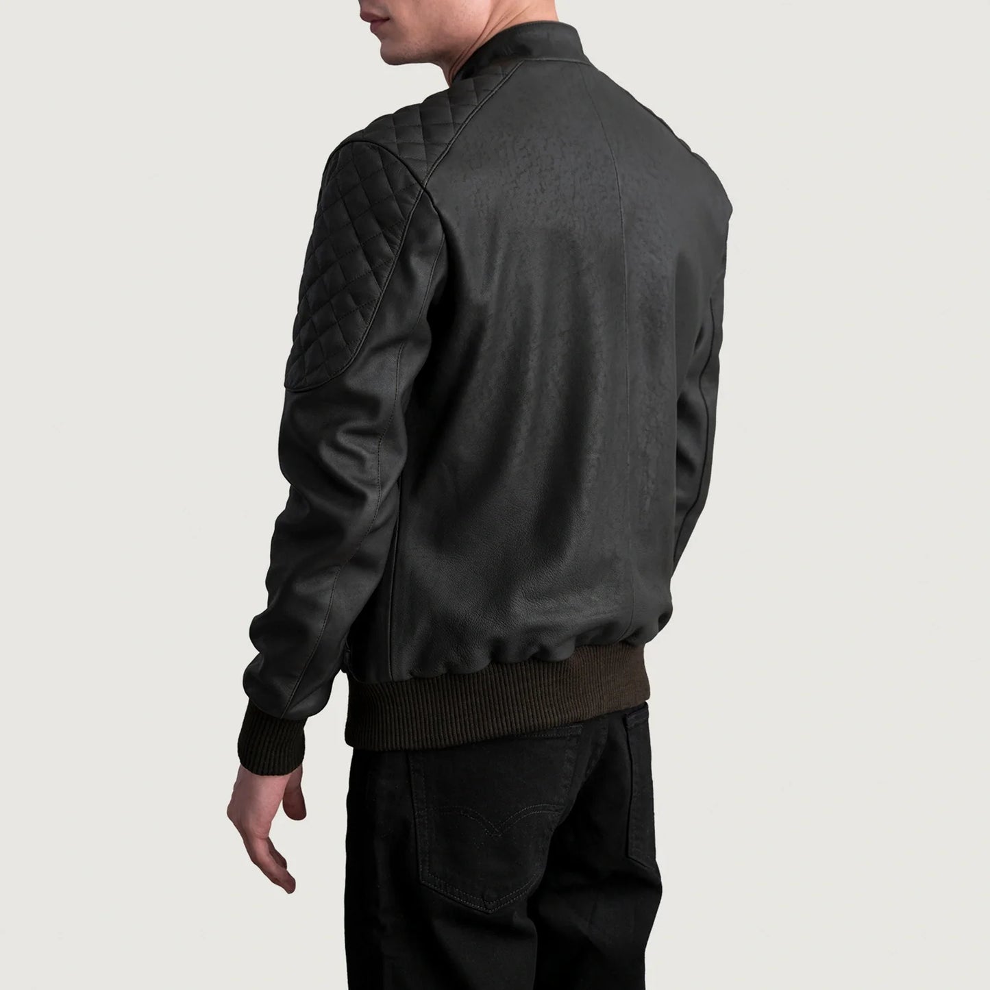 Sven Tumbled Brown Leather Bomber Jacket SH70