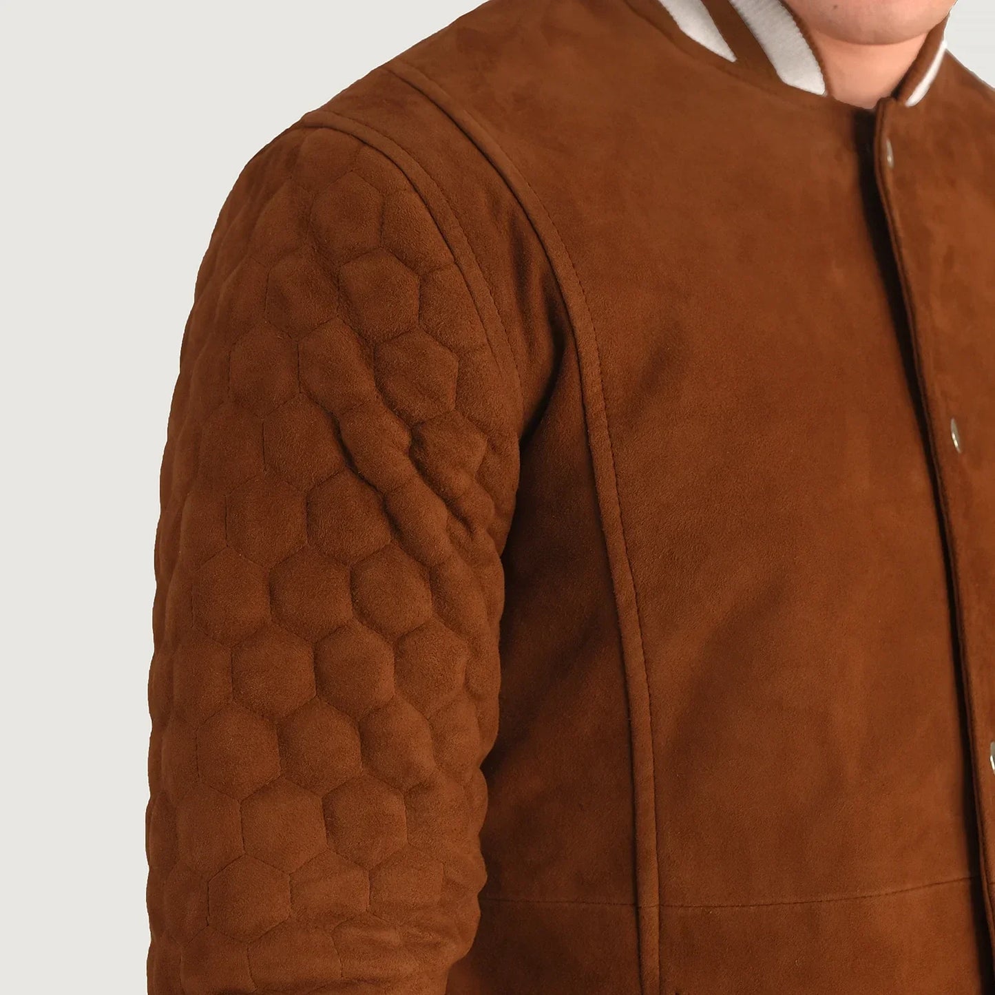 Wilde Brown Suede Varsity Coat SH26