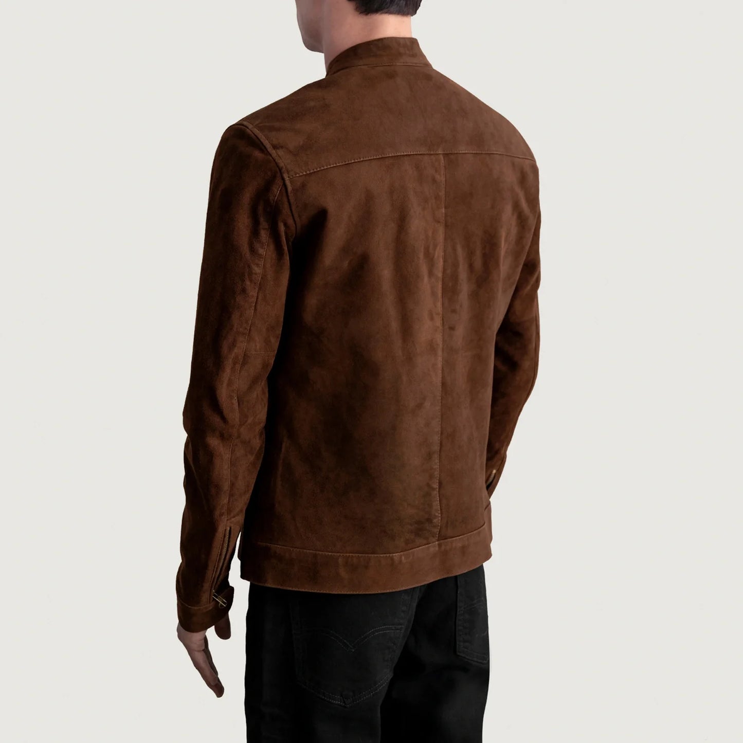Zen Brown Suede Biker Jacket SH06