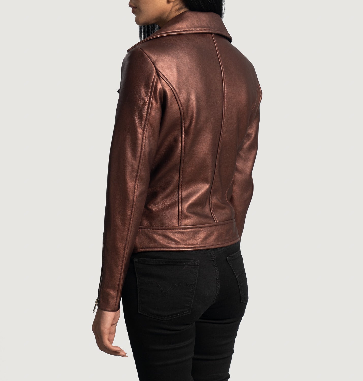 Women's Maroon Cowhide Leather Biker Jacket – Rumy Style
