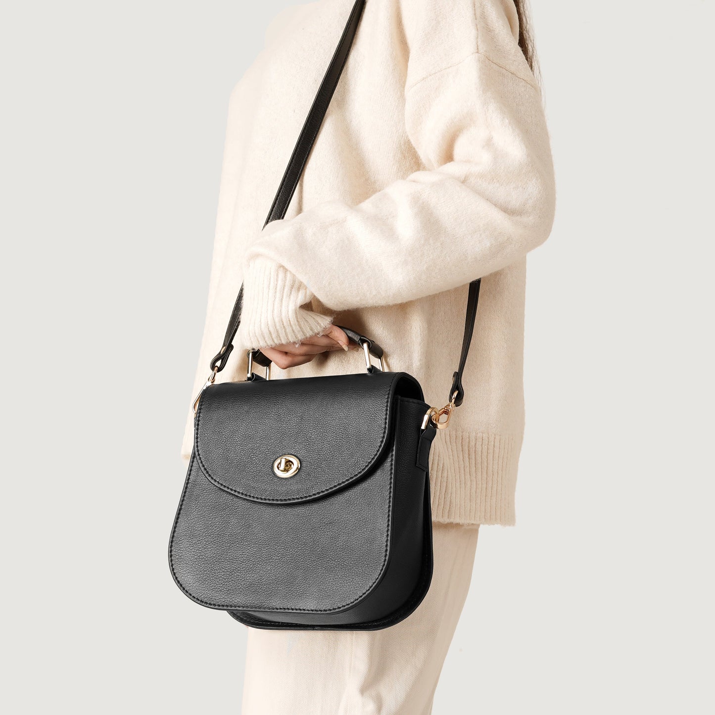 The Sandra Black Leather