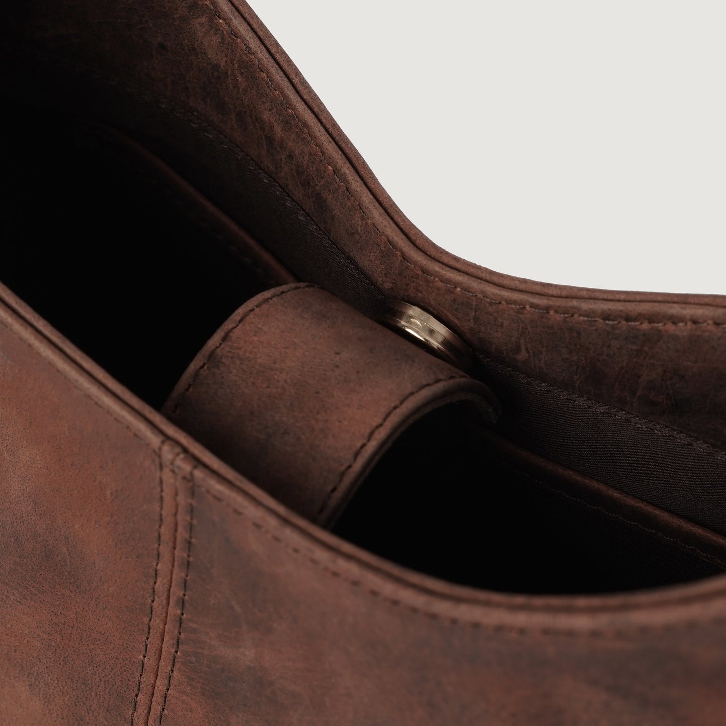 The Stefani Vintage Distressed Brown Leather