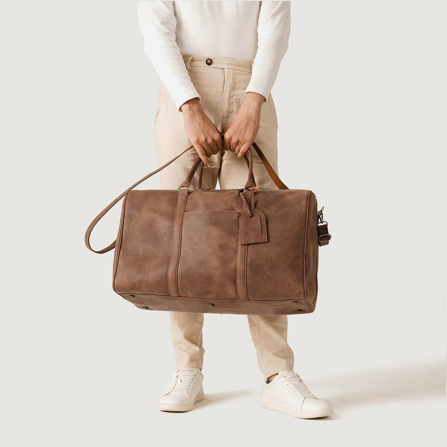The Darrio Vintage Tan Brown Leather