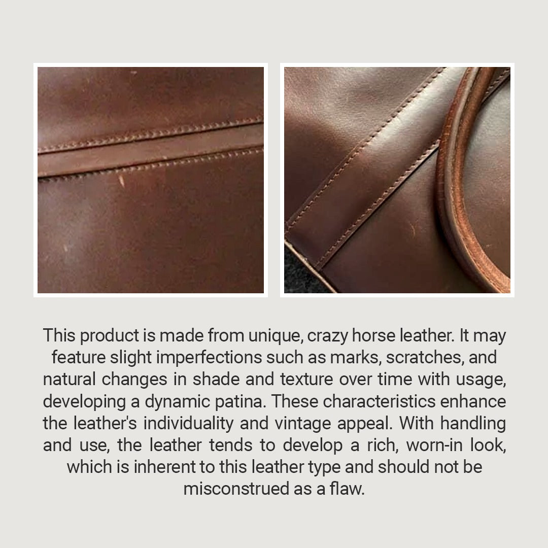 The Eclectic Vintage Brown Leather Folio Organizer