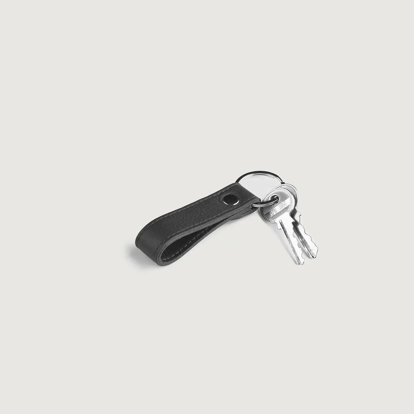 Adkins Black Leather Keychain G10