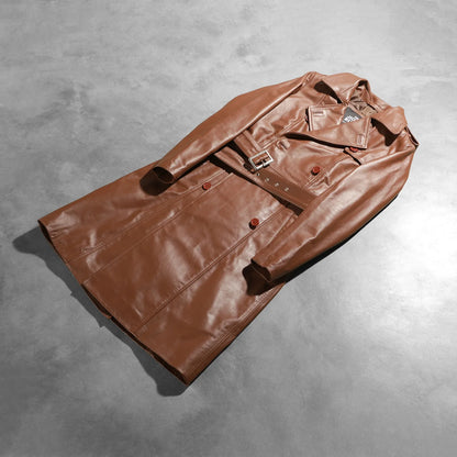 Alice Brown Double Breasted Leather Coat SH645
