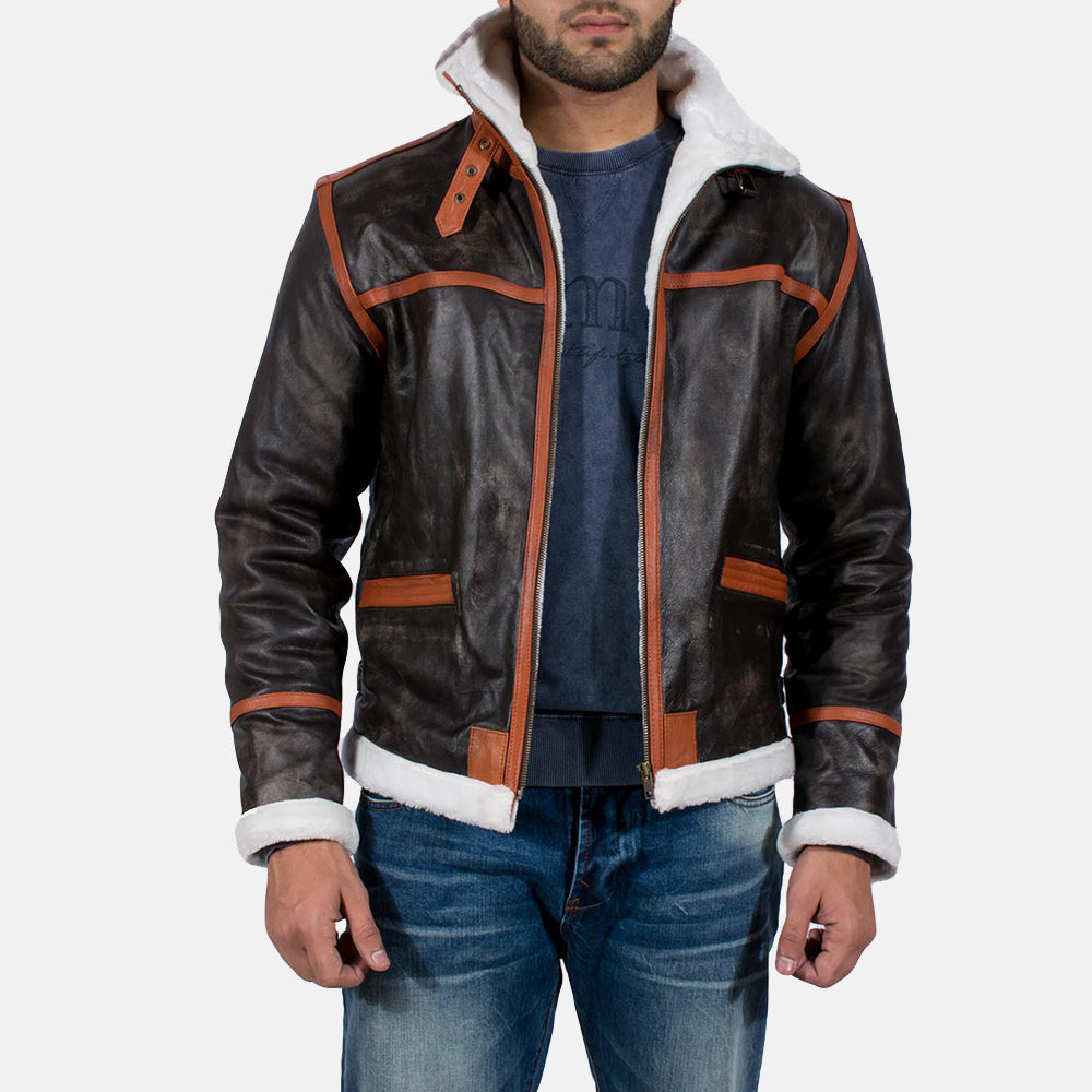 [FS] Alpine Brown Fur Leather Jacket