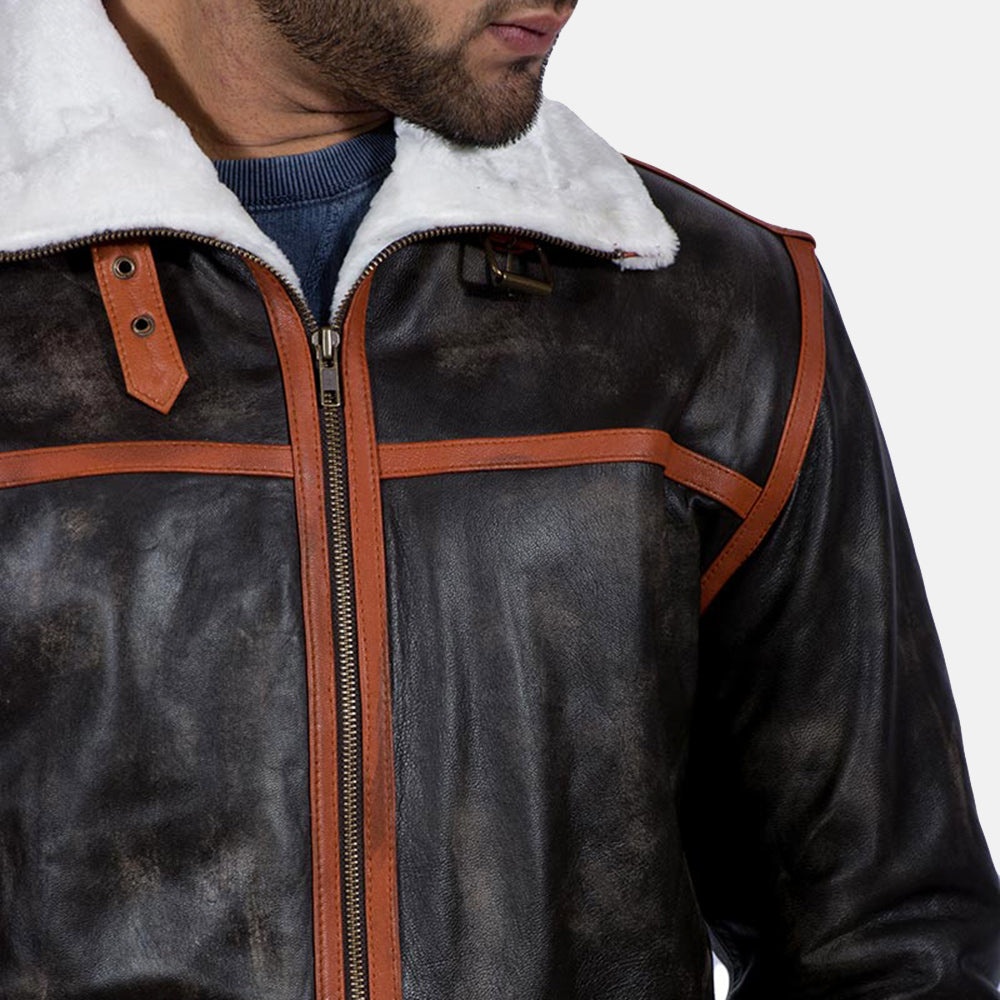 [FS] Alpine Brown Fur Leather Jacket