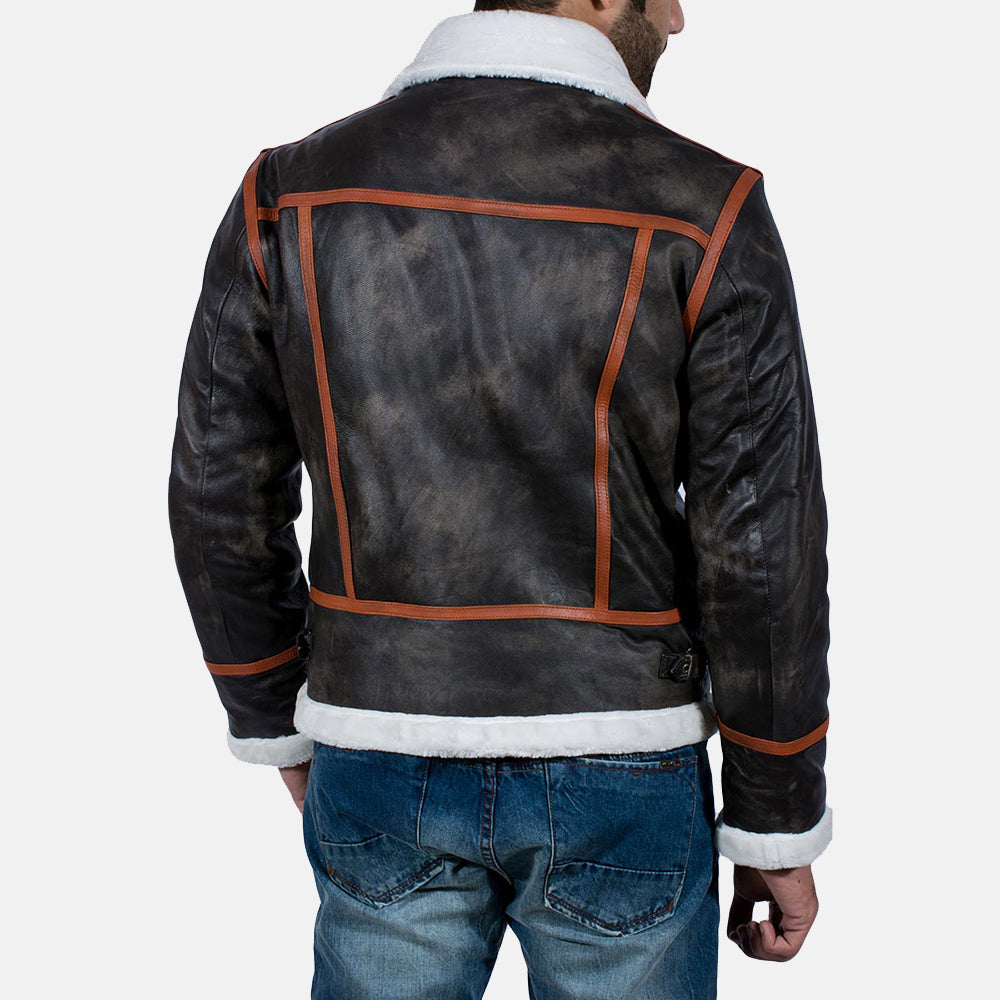 [FS] Alpine Brown Fur Leather Jacket