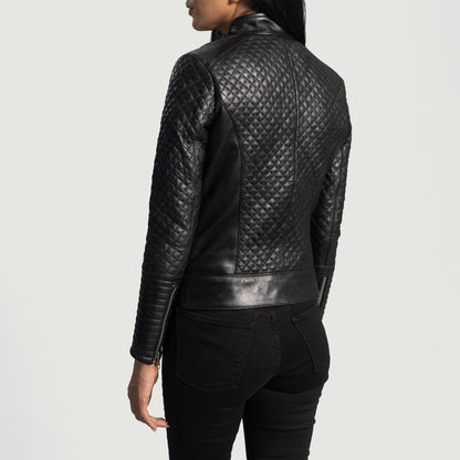 Cityscape Black Leather Biker Jacket SH623