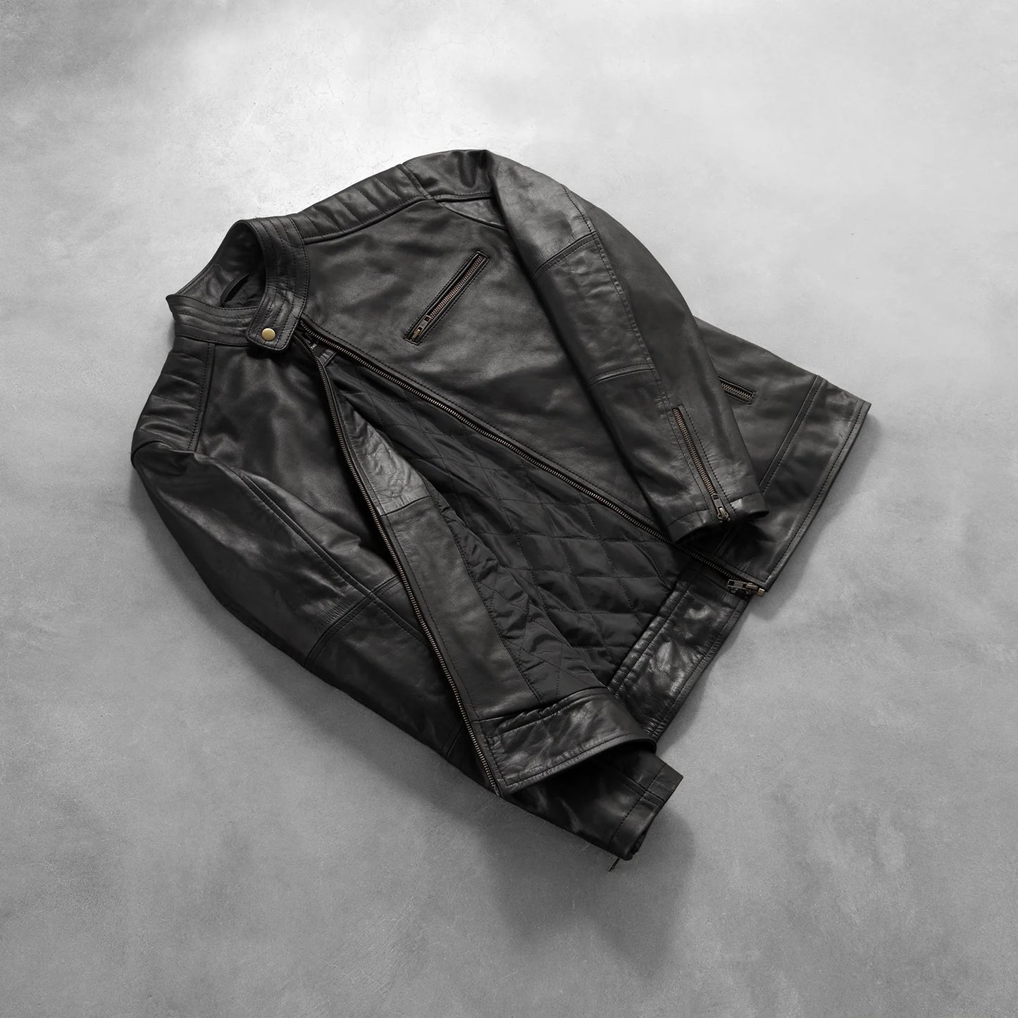 [FS] Dean Black Leather Biker Jacket