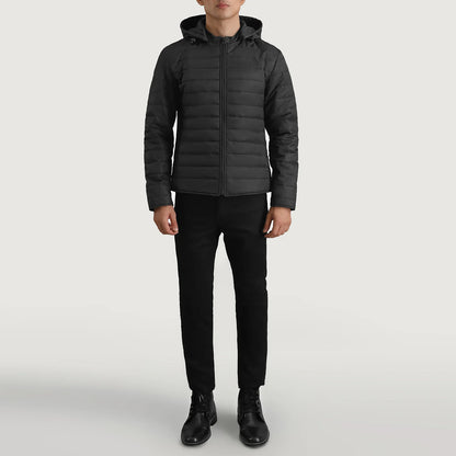 Tyler Black Hooded Puffer Jacket SH55
