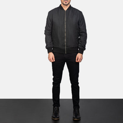 Zack Black Bomber Jacket SH14