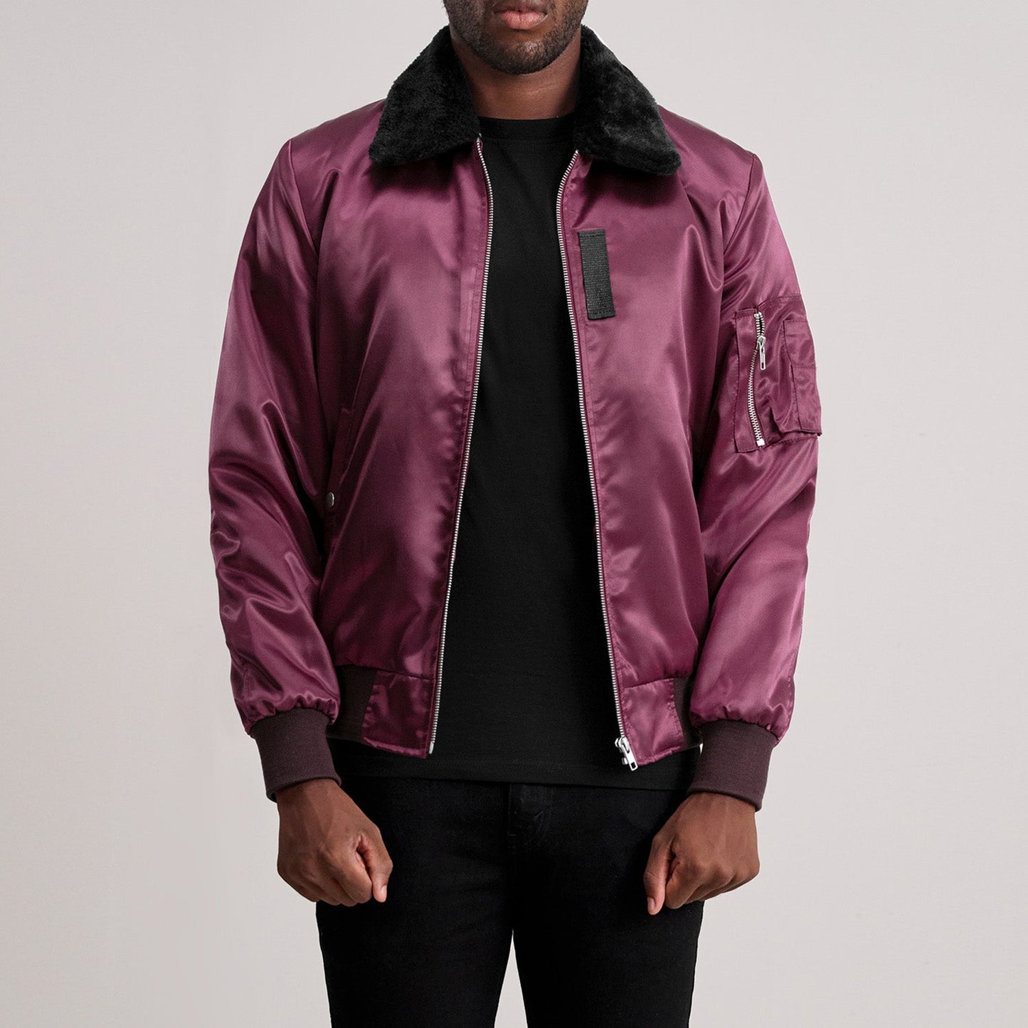 Clyde B-15 Maroon Bomber Jacket