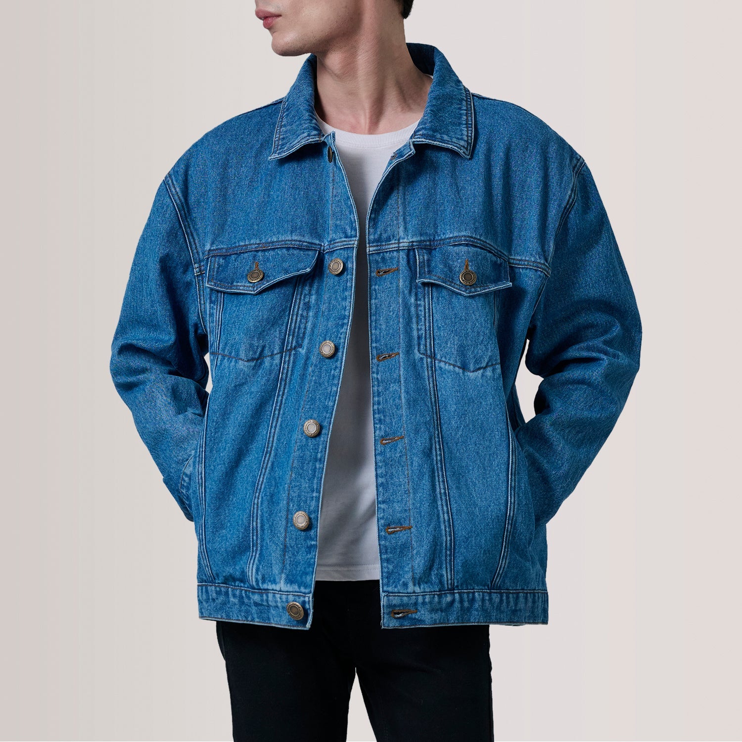 Eddie Dark Blue Oversized Denim