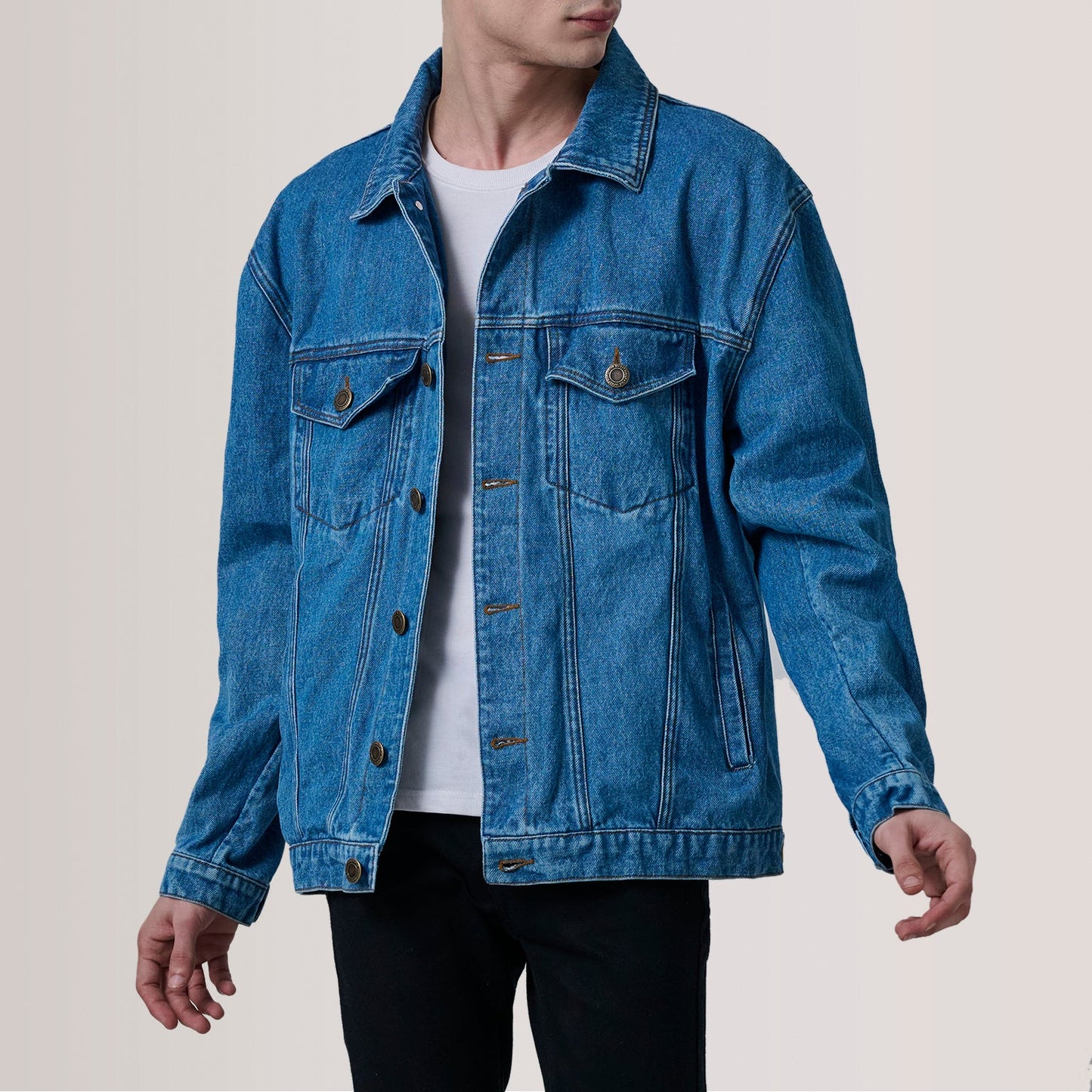 Eddie Dark Blue Oversized Denim