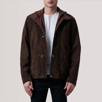 Henrik Brown Suede Cafe Racer