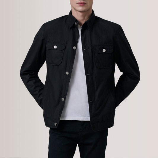 Men's Black Waxed Canvas Field Jacket – Irwin Style