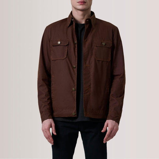 Men's Brown Waxed Canvas Field Jacket – Irwin Style