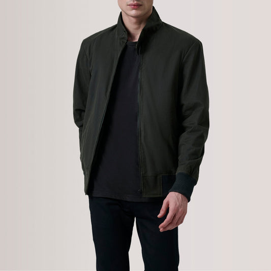 Men's Olive Canvas Bomber Jacket – Morrison Style
