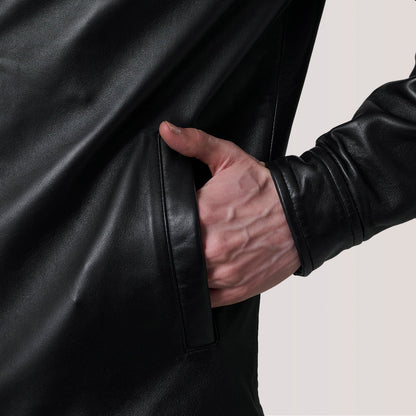 Sean Black Leather Classic Jacket SH92