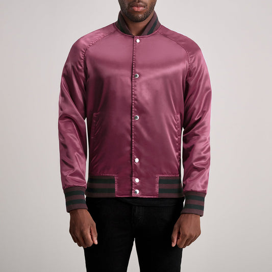 Men's Maroon Varsity Jacket – Xander Style