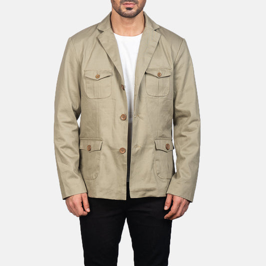 Men's Beige Safari Jacket – Kajetan Style