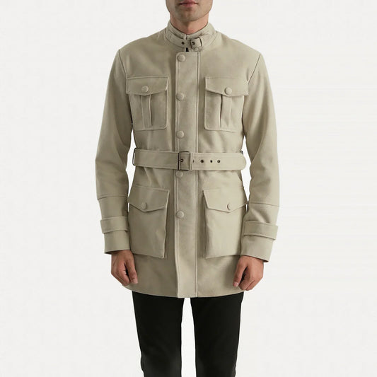 Men's Off-White Cowhide Suede Jacket – Dolf Style