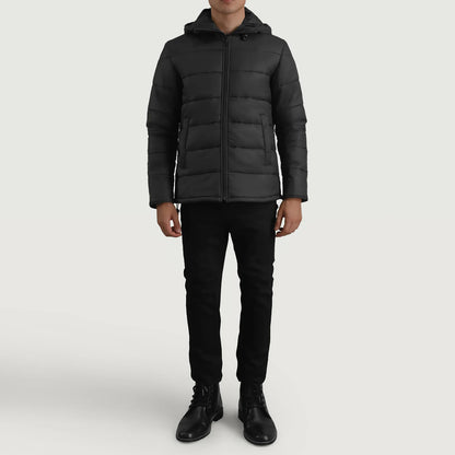 Erico Black Hooded Puffer Jacket