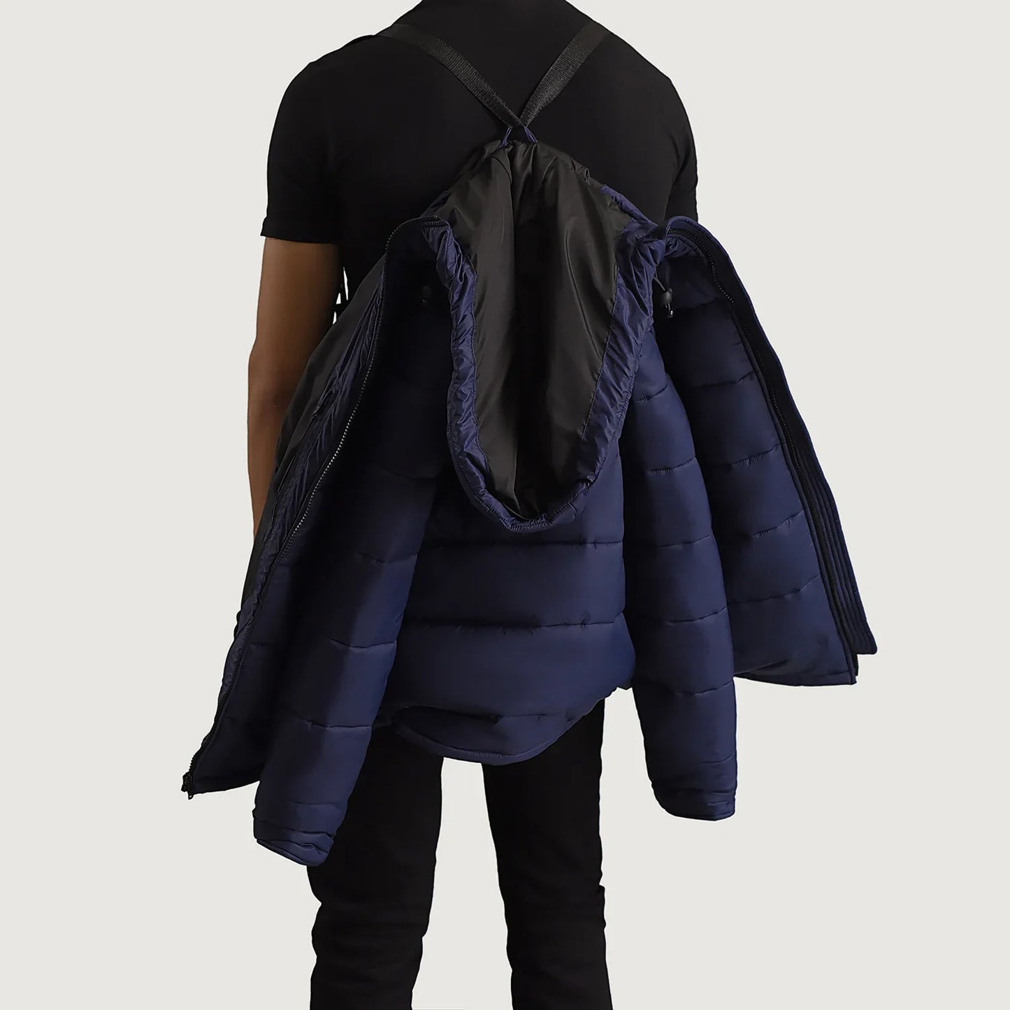 Erico Blue Hooded Puffer Jacket