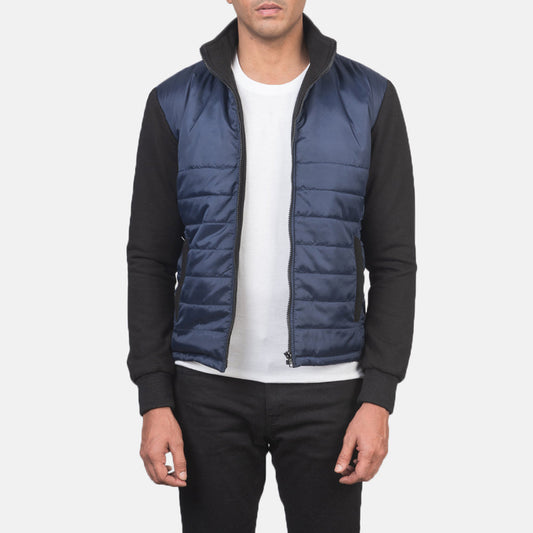 Men's Blue Quilted Windbreaker Jacket – Nashville Style