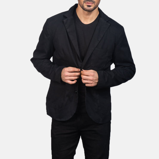 Men's Black Blazer – Borges Style