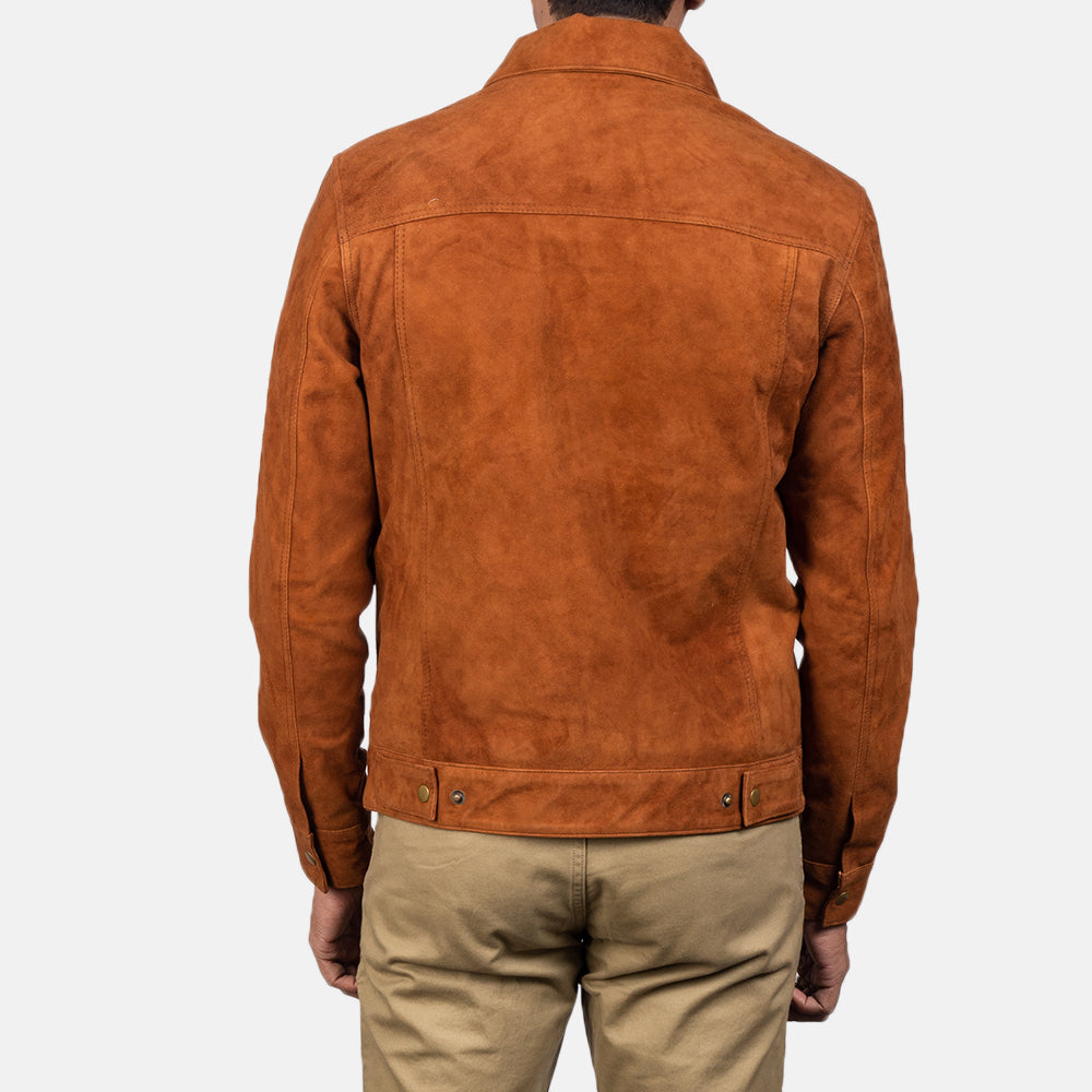 Stallon Brown Suede Trucker Jacket SH76