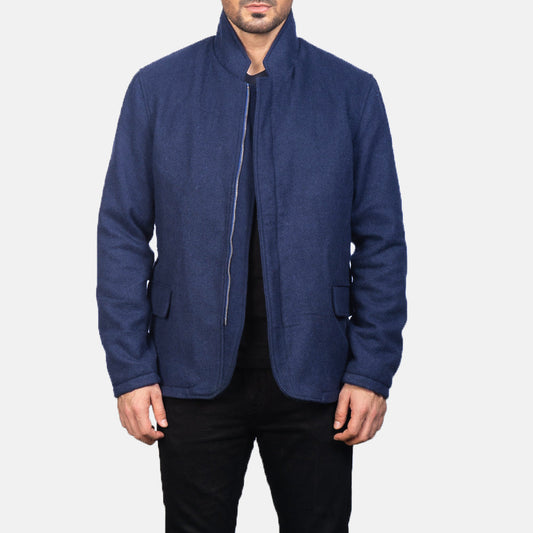 Men's Blue Wool Jacket – Thomas Style