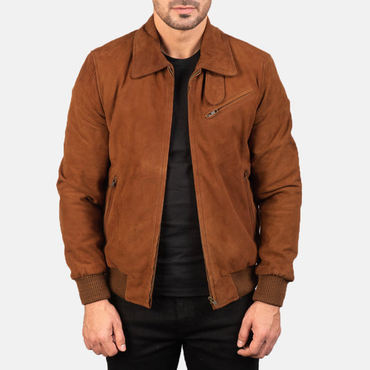 Men's Tan Goatskin Suede Leather Jacket – Tomchi Style