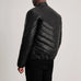 Travis Black Leather Puffer Jacket SH58