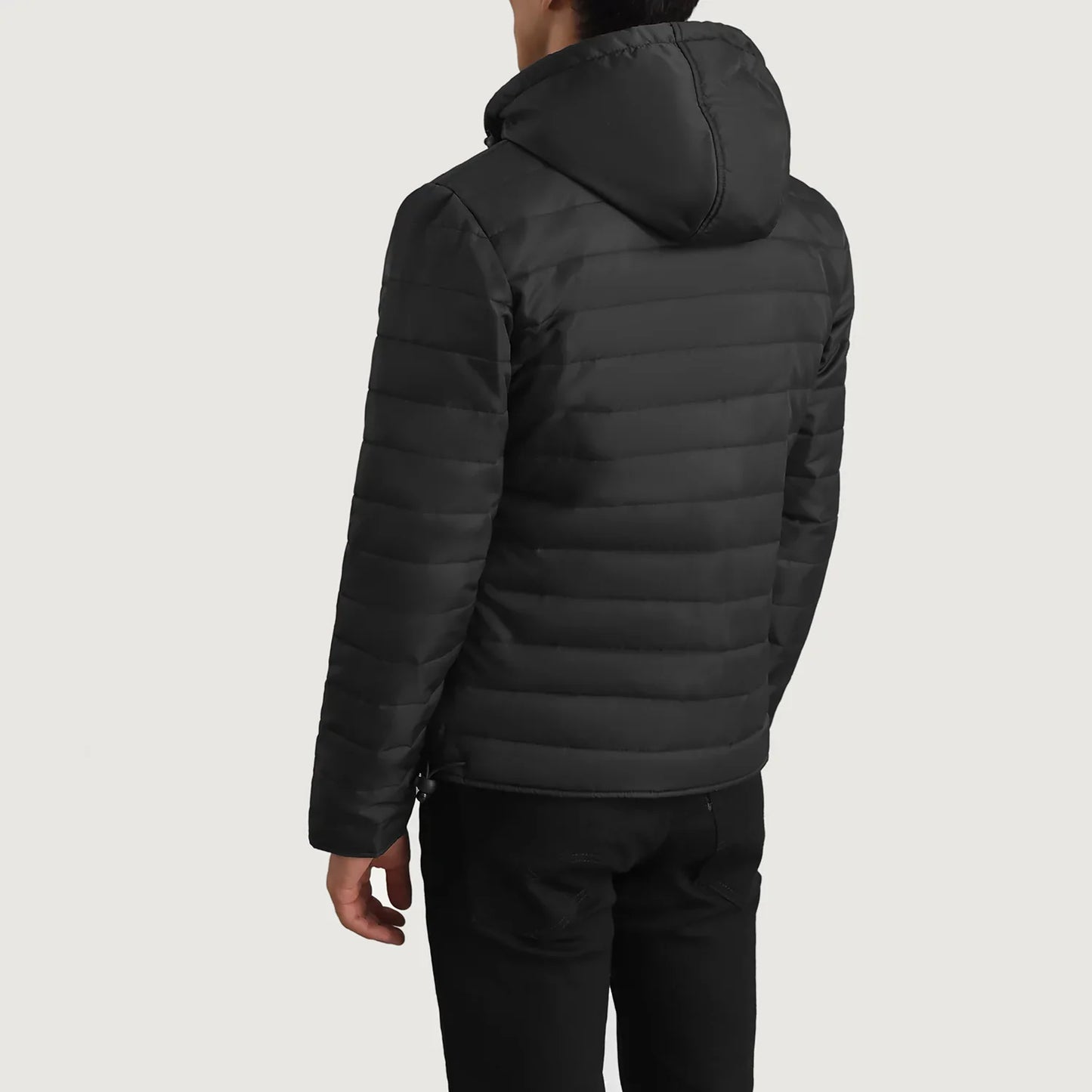 Tyler Black Hooded Puffer Jacket SH55