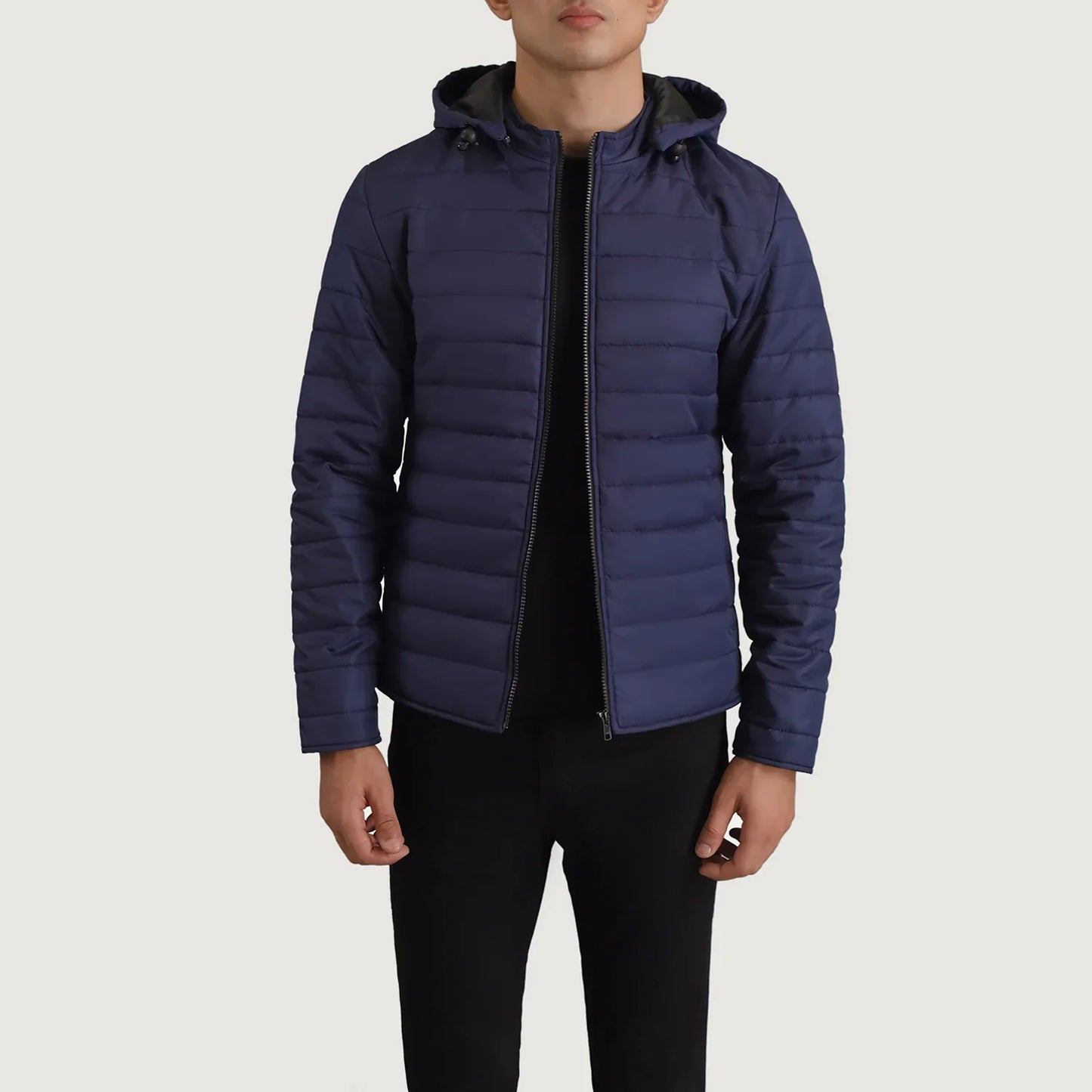 Tyler Blue Hooded Puffer Jacket SH54