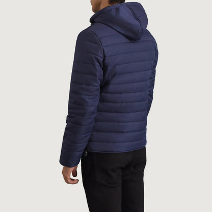 Tyler Blue Hooded Puffer Jacket SH54