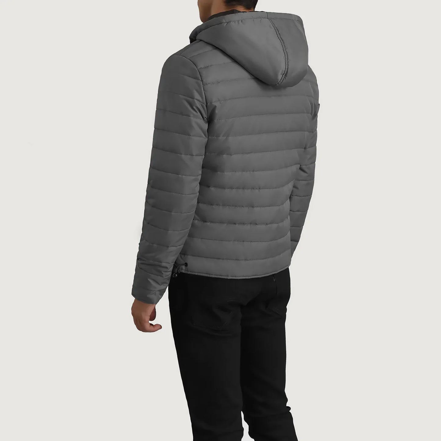 Tyler Grey Hooded Puffer Jacket SH52