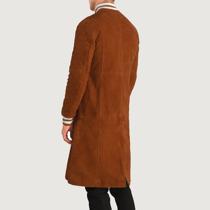 Wilde Brown Suede Varsity Coat SH26
