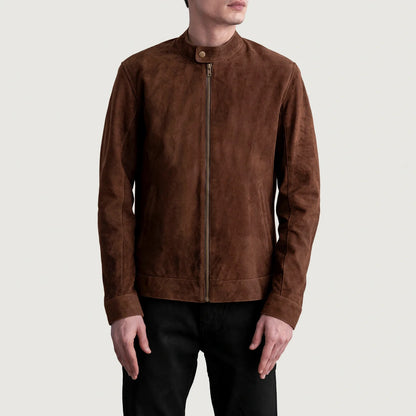 Zen Brown Suede Biker Jacket SH06