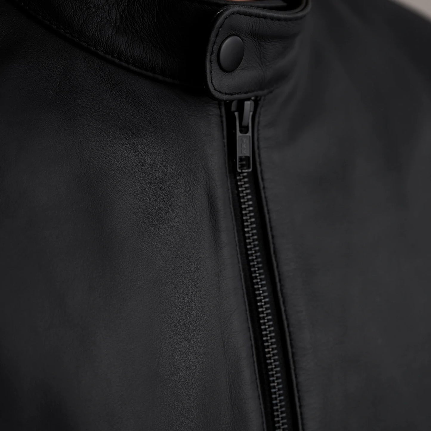 Zen Matte Black Leather Biker Jacket SH04