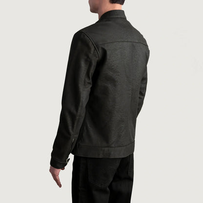 Zen Tumbled Brown Leather Biker Jacket SH01