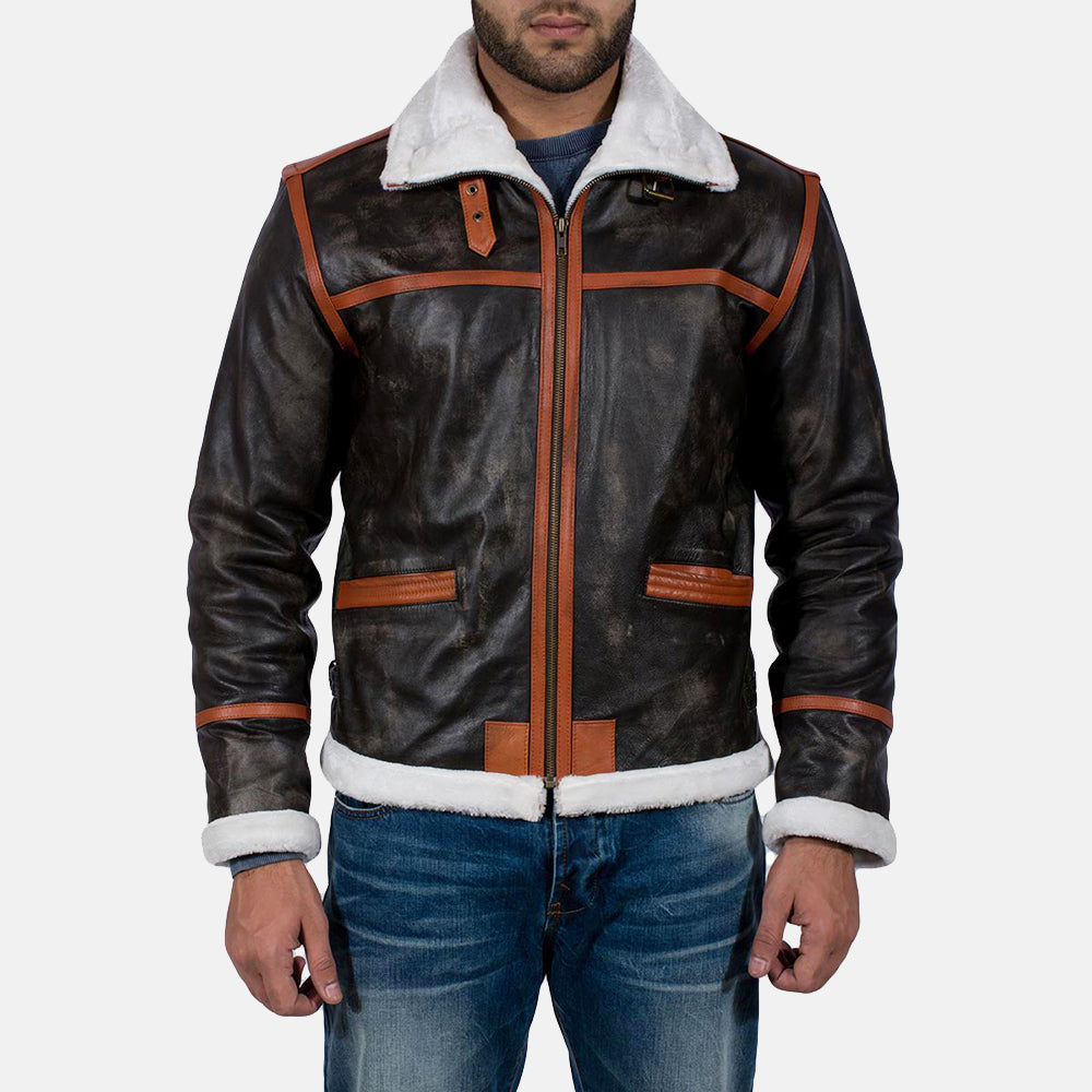 [FS] Alpine Brown Fur Leather Jacket