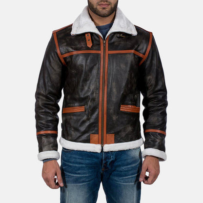 [FS] Alpine Brown Fur Leather Jacket
