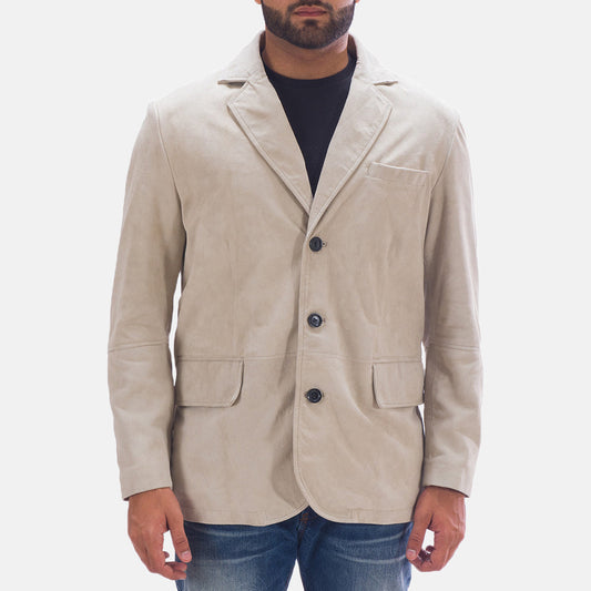 Men's Goatskin Suede Leather Blazer – Professor Style