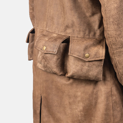 [FS] Army Brown Leather Duster
